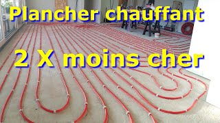 🏡Plancher chauffant 2 X moins cher  directement sur la dalle de compression👍 [upl. by Esyla]