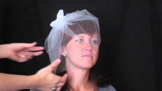 Two ways to wear a tulle blusher veil from Veil Trends [upl. by Ayetal]