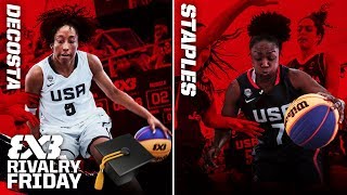 Who will be 3x3s next NCAA star  Aquira DeCosta vs Christyn Williams  FIBA 3x3 Rivalry Friday [upl. by Gustafson]