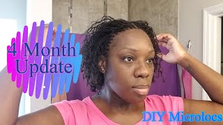 DIY Microlocs  4 Month Update  Loc Journey  Interlocks [upl. by Terhune]