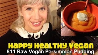 Raw Vegan Persimmon Pudding Recipe Demo [upl. by Ynohtnaed]