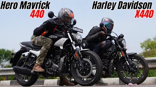 Hero Mavrick 440 vs Harley Davidson X440 Drag Race [upl. by Ellitnahc]