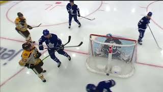 Jake McCabe crosschecking on Jake DeBrusk and Brad Marchand  Tough Call Recommendation [upl. by Arekat]