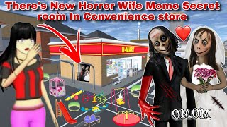 سر رعب مومو Theres New Horror Wife Momo Secret room In Convenience store  SAKURA SCHOOL SIMULATOR [upl. by Ahsauqal]