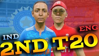 India Women vs England 2nd T20 Live at Wankhede Cricket Stadium  Cricket 24 [upl. by Lindsley]