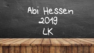 LK A  Lösung MatheAbi Hessen 2019 [upl. by Close]