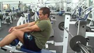 Awesome Abdominal Exercise Decline Barbell Sit Ups [upl. by Yajnas757]