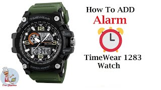 How to set alarm in Timewear 1283 sports watch  Desi Creations [upl. by Yleve]