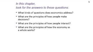 Microeconomics Chapter 1 Objectives [upl. by Eilyw]