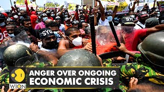 Anger over ongoing economic crisis Thousands take over Lankan Presidents house  World News  WION [upl. by Aicnerolf156]