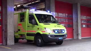 Partenza mezzi Civici Pompieri Lugano in emergenza  Swiss Fire Dept responding [upl. by Euqirat]