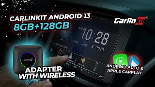 NEW Carlinkit Android 13 8128GB AI BOX Adapter with wireless Apple Carplay Android Auto [upl. by Louth369]