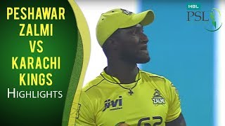 PSL 2017 Match 13 Peshawar Zalmi vs Karachi Kings Highlights [upl. by Oznecniv]