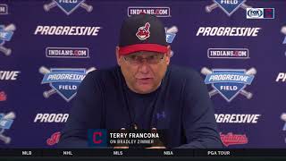 Cleveland Indians manager Terry Francona impressed with rare skill set of Bradley Zimmer [upl. by Aicelef]