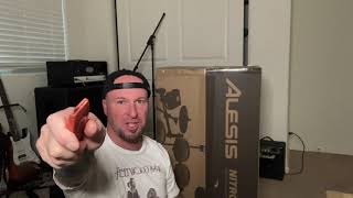 The Unboxing alesis nitro Meshamp Mackie Thump12 [upl. by Aniuqaoj]