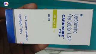 Carnisure Syrup  Levocarnitine Syrup  Carnisure Syrup Uses Benefits Dosage Review in Hindi [upl. by Mulloy]