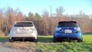 COBB Vs Invidia Q300 Turboback 2011 WRX [upl. by Meela]