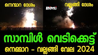 സാമ്പിൾ വെടിക്കെട്ട് 💥 നെമ്മാറ  വല്ലങ്ങി വേല 2k24 nemmaravela2k24 [upl. by Anahs213]