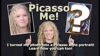 Turn Your Photograph into a PICASSO PAINTING Learn How to Draw and Paint like Picasso Face Portrait [upl. by Marvin]