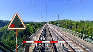 Multicam Führerstandsmitfahrt  cabride  S1 Bern  Fribourg [upl. by Nnaarual102]