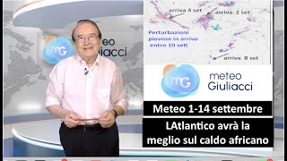 Meteo 114 settembre Più Atlantico e meno caldo africano [upl. by Bel]