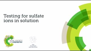 Practical skills assessment video  testing for sulfate ions in solution [upl. by Aroled]