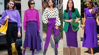 Color de Moda 2024 Como COMBINAR ROPA EN COLOR MORADO Looks y Atuendos Modernos [upl. by Salkcin396]