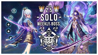 Genshin impact   25 Weekly boss  Raiden Shogun Boss vs Ayaka SOLO NO FOOD NO BUFF [upl. by Ermanno]