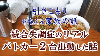 【統合失調症】パトカー２台出動｜虚言と妄想の入り混じった世界｜大学を中退し仕事も退職｜8050問題｜統合失調症｜親が高齢化｜社会的撤退｜Social Withdrawal｜精神障害｜強迫性障害 [upl. by Inittirb965]