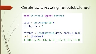 Use itertoolsbatched to Create Batches Easily [upl. by Willms]