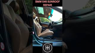 BMW E46 325xi Sunroof Removal Diagnosis and Repair of Broken Guide Tubes [upl. by Solram]