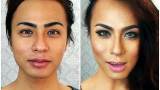 Makeover Androgynous Model with Radiance Bronze Makeup [upl. by Socha158]