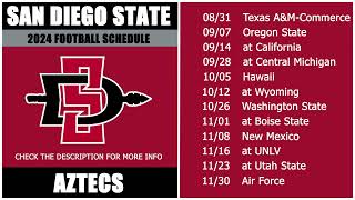 2024 San Diego State Aztecs Football Schedule [upl. by Oswal454]