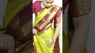 Very easy silk saree draping for wedding style [upl. by Koblick]