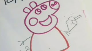 how to make peppa pig 🐖 peppa pigdrawing drawingartvideoviralvideopeppa pigcartoonhowtodraw [upl. by Odragde315]