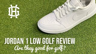 Jordan 1 Low Golf  Unboxing amp Review  Are They Good for Golfers [upl. by Eerdua154]