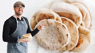 Homemade Pita Bread Recipe [upl. by Waylin]