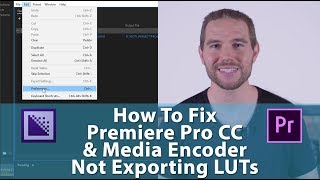 How To FIX Premiere Pro CC amp Media Encoder Not Exporting LUTs [upl. by Upali]