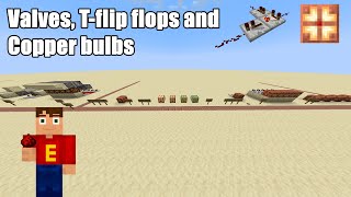 Redstone tutorial 9 Valves Toggle flip flops and Copper bulbs [upl. by Aziul]