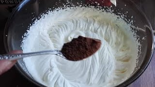 Chocolate Whipped Cream Frosting  3 ingredients Recipe [upl. by Ozneral]