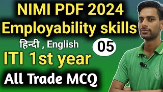 Employability skills ITI 1st year Nimi PDF question 2024 [upl. by Leahcimdivad]