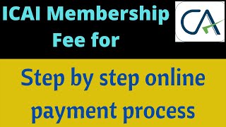 ICAI Membership Fee online payment II Payment through EService portal II cavedtaya [upl. by Goodill]