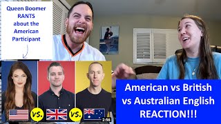 Americans React American vs British vs Australian English  One Language Three Accents REACTION [upl. by Wynny]