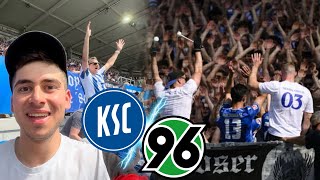 Lars Stindl in der Kurve🥺 3 Spieler BEENDEN IHRE KARRIERE🔵⚪️  KSC vs HANNOVER 96  Stadionvlog [upl. by Petigny]