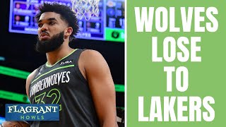 DAMN Minnesota Timberwolves lose HEARTBREAKER to Los Angeles Lakers in playin  Flagrant Howls [upl. by Kaete]