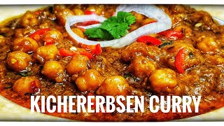 Kichererbsen Rezept Punjabi StyleVegetarische Kichererbsen CurryChikar Cholay [upl. by Naelopan644]