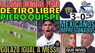 IGUALITO A MESSI BRUTAL PIERO QUISPE DE TIRO LIBRE GOLAZO AL ÚLTIMO MINUTO PUMAS VS PUEBLA SORPRENDE [upl. by Ybbor]