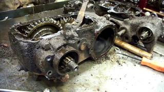 Willys CJ3A Restoration transfer case disassembly [upl. by Kisor]