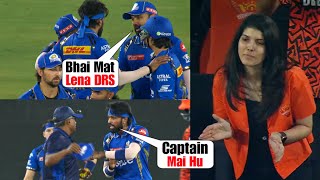 Kavya Maran clapping when Hardik Pandya waste DRS even after Rohit Sharma refused  SRH vs MI [upl. by Swerdna]