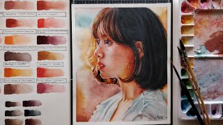 Watercolour portraits tutorial for beginners  part one [upl. by Esinahs174]